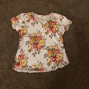 Woman’s floral shirt